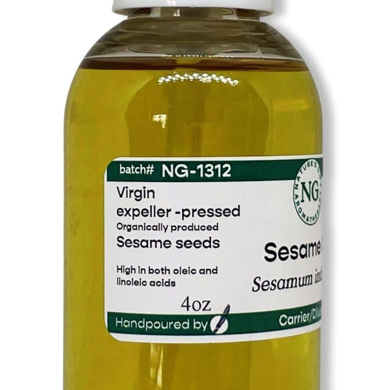Sesame OIl details, Virgin, expeller pressed, organically produced sesame seeds, High in both oleic and linoleic acids
